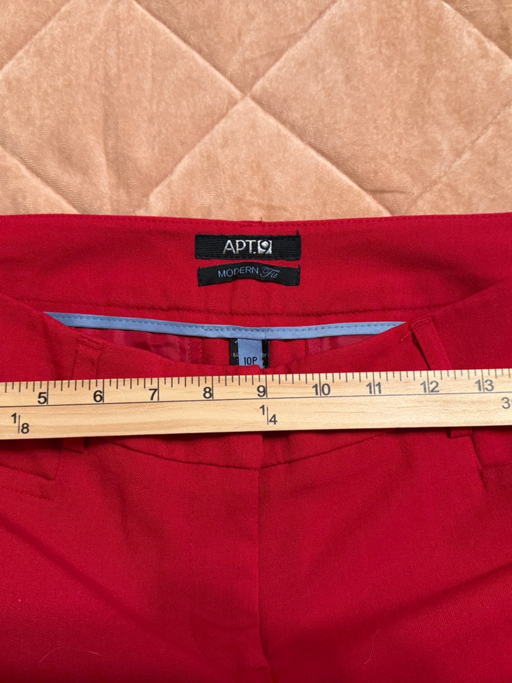 Apt. 9 Women's Red Straight-Leg Trousers